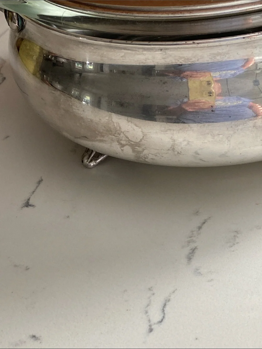 Vintage English Silver Mfg Corp Silverplate Casserole Glass Insert